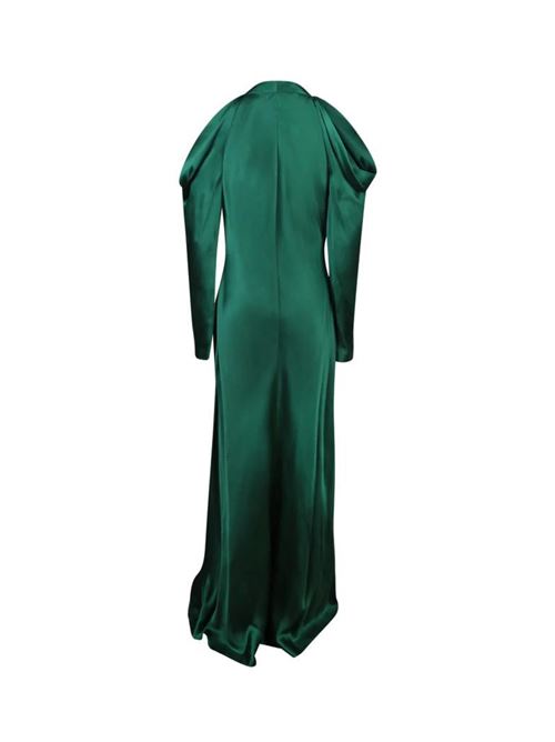 Abito Donna verde con scollo drappeggiato ALBERTA FERRETTI | A041266190389